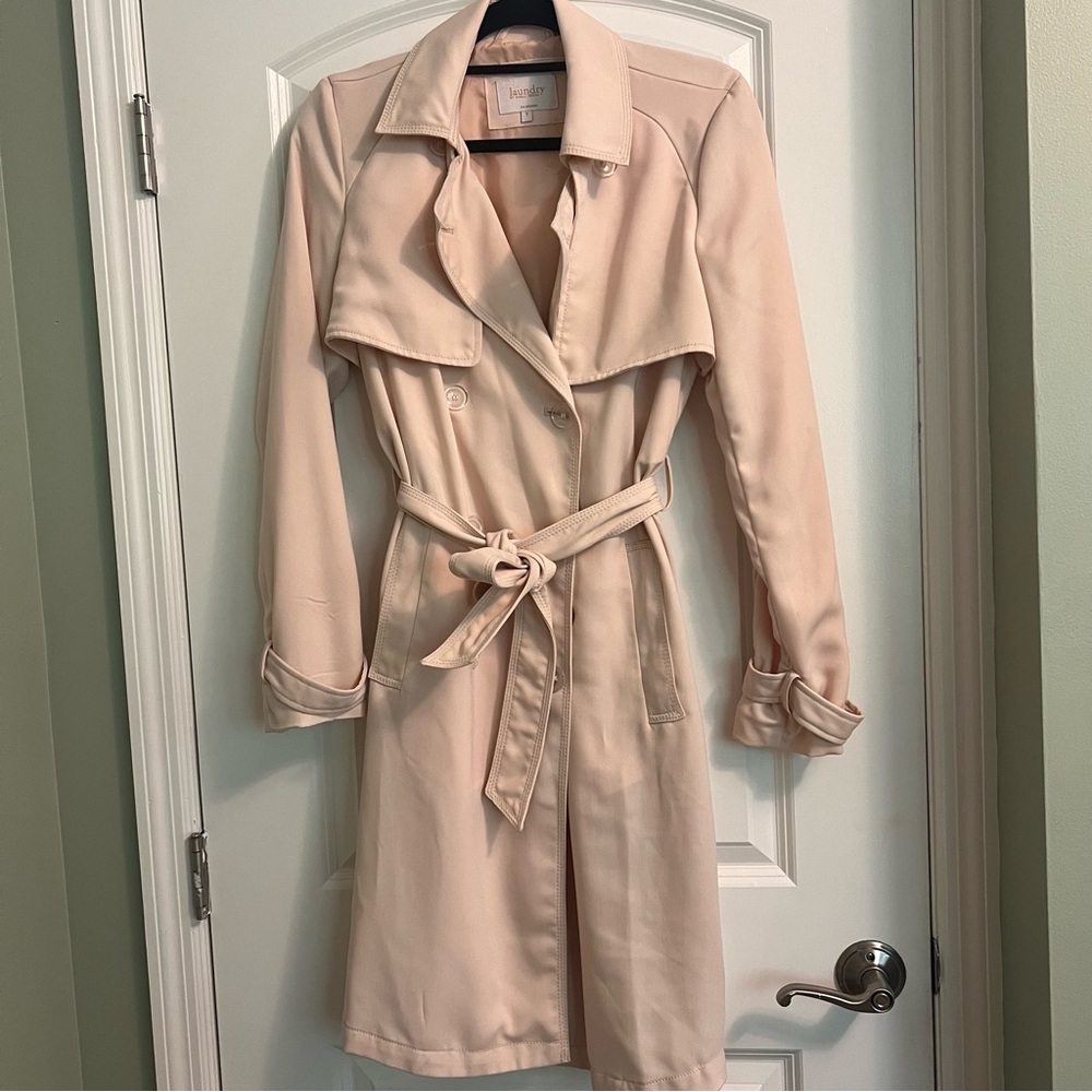 NWOT Laundry by Shelli Segal Chic Pink Trench Coat